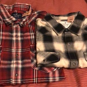 Bundle of men button up shirts